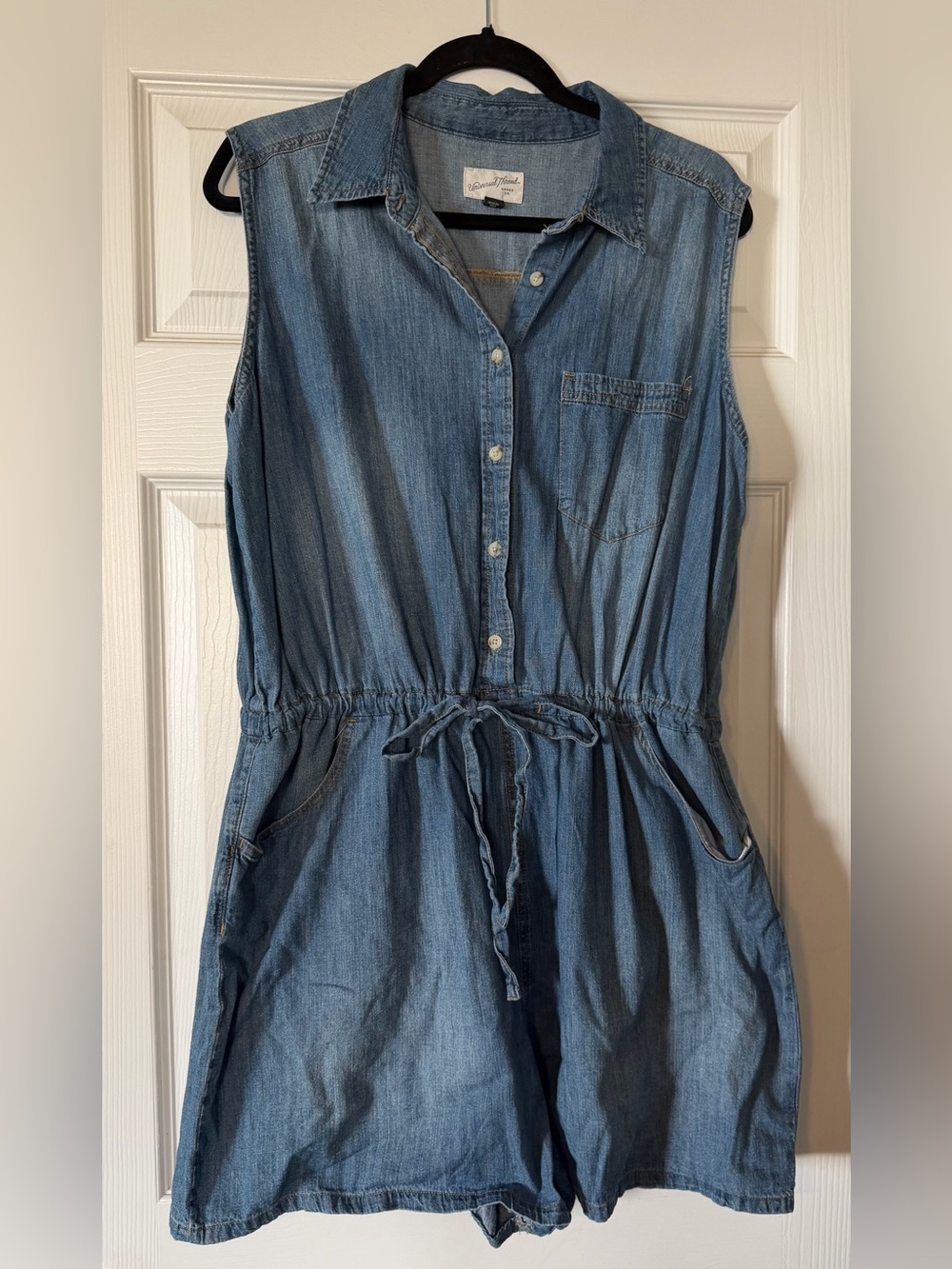 Universal Thread Denim Blue Romper